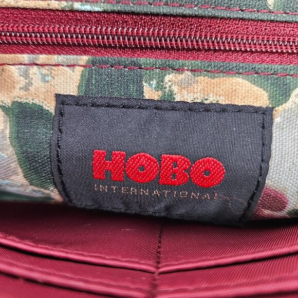 HOBO International Chocolate Brown Leather Flap Top Clutch Wristlet Wallet - Picture 5 of 10